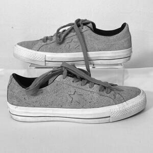 Converse Cons Shoes Womens 8.5 Mens 6.5 Gray Low Top Skater Punk Grunge Sneakers